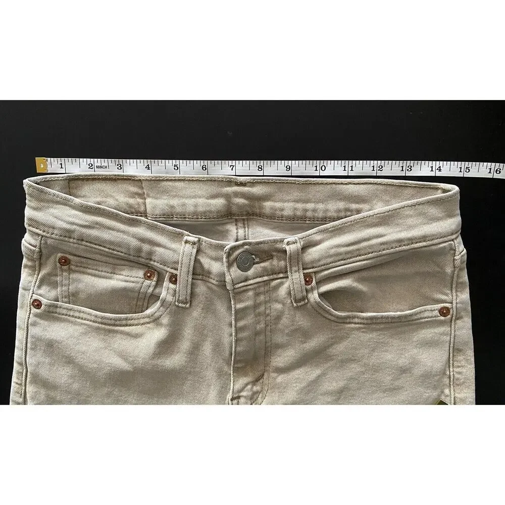 LEVI’S 511 Slim Fit Tan Denim Jeans sz 31x32 (actual 29x29)